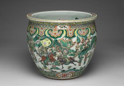 图片[2]-Basin with wucai polychrome decoration of figures and goldfish, Qing dynasty (1644-1911)-China Archive